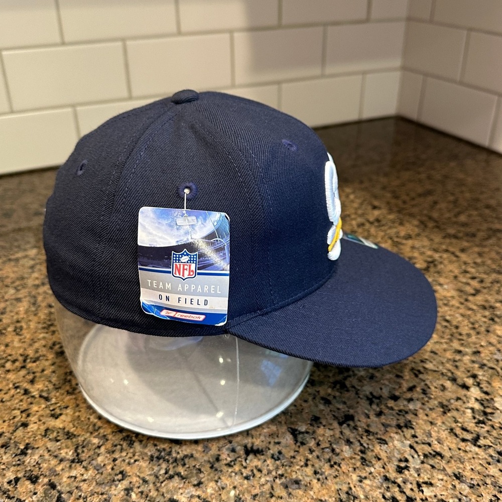 Vintage Y2K San Diego Chargers Reebok NFL Fitted Hat 7 1/8 SD Bolt Deadstock New - Picture 4 of 10